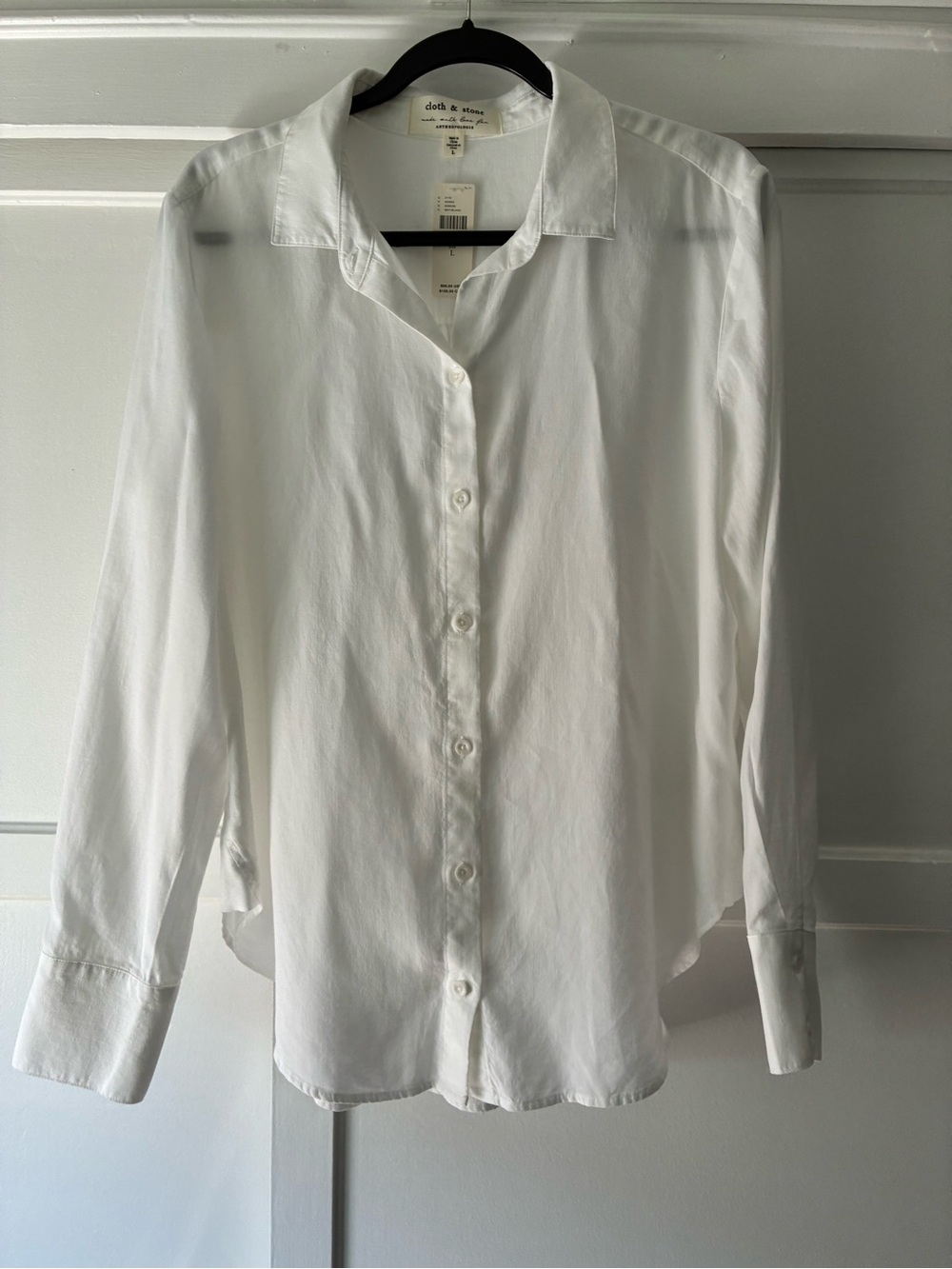 NWT Cloth & Stone Anthropologie White Button-Down Shirt